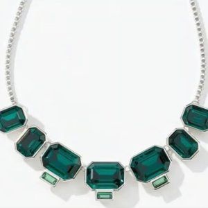 Touchstone Crystal Green Necklace and Earrings